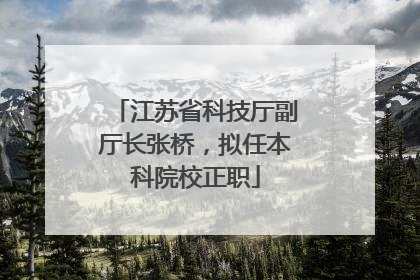 江苏省科技厅副厅长张桥，拟任本科院校正职