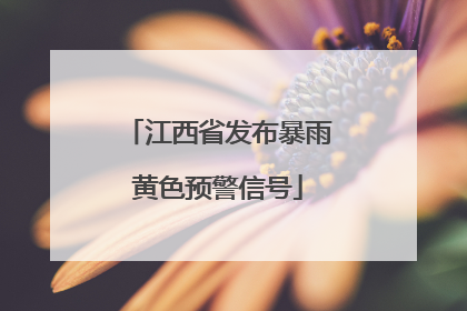 江西省发布暴雨黄色预警信号