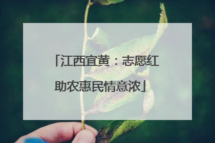 江西宜黄：志愿红助农惠民情意浓