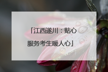 江西遂川：贴心服务考生暖人心