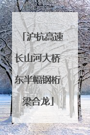 沪杭高速长山河大桥东半幅钢桁梁合龙