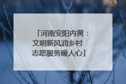 河南安阳内黄：文明新风润乡村 志愿服务暖人心