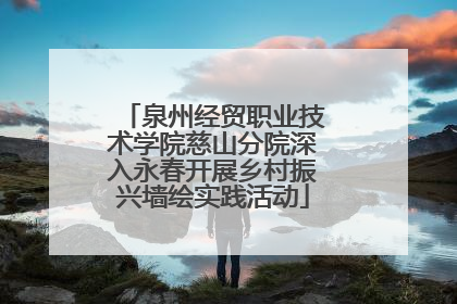 泉州经贸职业技术学院慈山分院深入永春开展乡村振兴墙绘实践活动