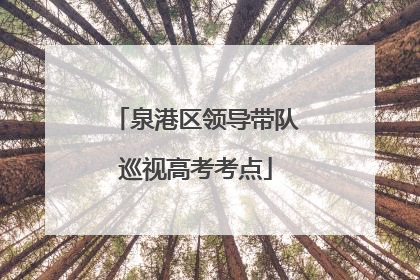 泉港区领导带队巡视高考考点