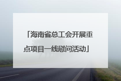 海南省总工会开展重点项目一线慰问活动