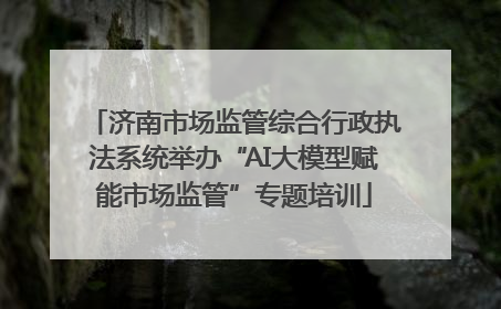 济南市场监管综合行政执法系统举办“AI大模型赋能市场监管”专题培训