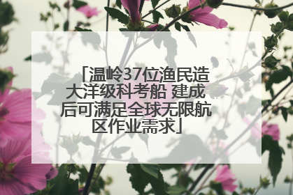 温岭37位渔民造大洋级科考船 建成后可满足全球无限航区作业需求