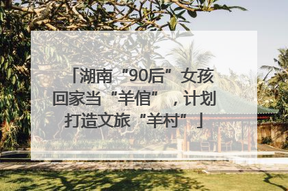 湖南“90后”女孩回家当“羊倌”，计划打造文旅“羊村”