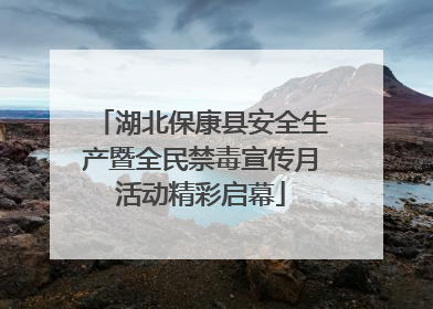 湖北保康县安全生产暨全民禁毒宣传月活动精彩启幕