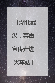 湖北武汉：禁毒宣传走进火车站