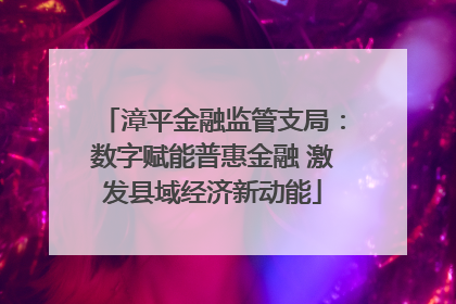 漳平金融监管支局：数字赋能普惠金融 激发县域经济新动能