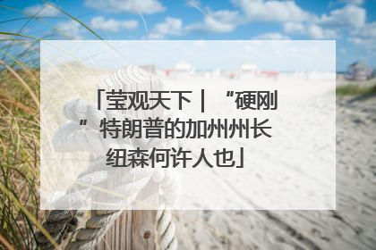 莹观天下｜“硬刚”特朗普的加州州长纽森何许人也