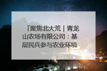 聚焦北大荒｜青龙山农场有限公司：基层民兵参与农业环境综合治理显效