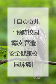 自贡贡井：预防校园霸凌 营造安全健康校园环境