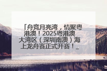 舟竞月亮湾，情聚粤港澳！2025粤港澳大湾区（深圳南澳）海上龙舟赛正式开赛！_深圳新闻网