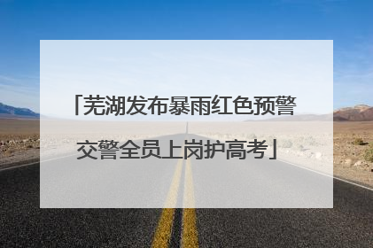 芜湖发布暴雨红色预警 交警全员上岗护高考