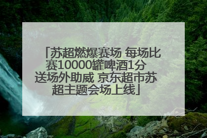苏超燃爆赛场 每场比赛10000罐啤酒1分送场外助威 京东超市苏超主题会场上线