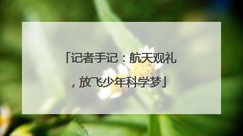 记者手记：航天观礼，放飞少年科学梦