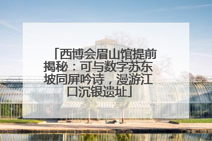 西博会眉山馆提前揭秘：可与数字苏东坡同屏吟诗，漫游江口沉银遗址