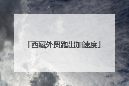 西藏外贸跑出加速度