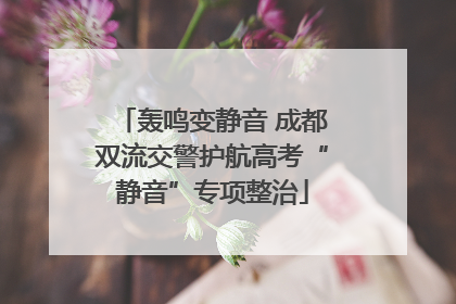 轰鸣变静音 成都双流交警护航高考“静音”专项整治