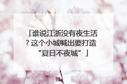 谁说江浙没有夜生活？这个小城喊出要打造“夏日不夜城”