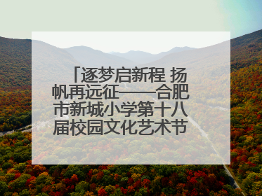 逐梦启新程 扬帆再远征——合肥市新城小学第十八届校园文化艺术节“戏曲进校园专场演出”