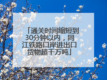 通关时间缩短到30分钟以内，同江铁路口岸进出口货物超千万吨