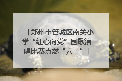 郑州市管城区南关小学“红心向党”国歌演唱比赛点燃“六一”