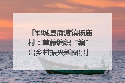 郓城县潘渡镇杨庙村：草藤编织“编”出乡村振兴新图景
