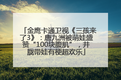 金鹰卡通卫视《三孩来了3》：唐九洲被萌娃盛赞“100块腹肌”，井胧带娃有梗超欢乐