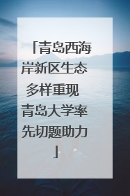 青岛西海岸新区生态多样重现 青岛大学率先切题助力