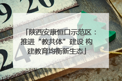 陕西安康恒口示范区：推进“教共体”建设 构建教育均衡新生态