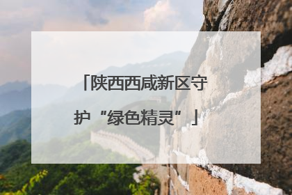 陕西西咸新区守护“绿色精灵”