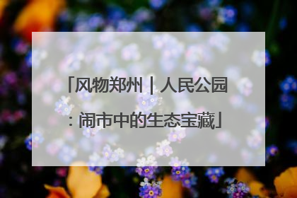 风物郑州｜人民公园：闹市中的生态宝藏