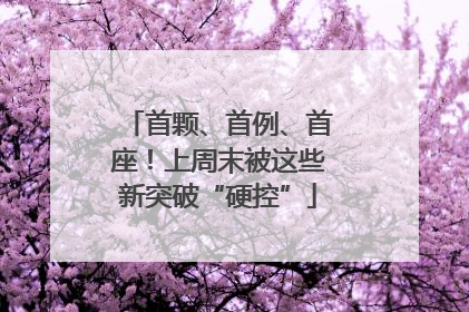 首颗、首例、首座！上周末被这些新突破“硬控”