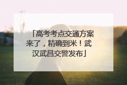 高考考点交通方案来了，精确到米！武汉武昌交警发布