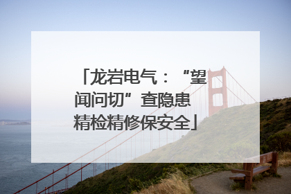 龙岩电气：“望闻问切”查隐患 精检精修保安全