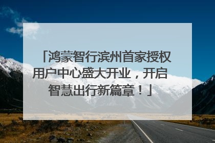 鸿蒙智行滨州首家授权用户中心盛大开业，开启智慧出行新篇章！