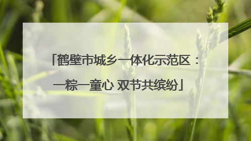 鹤壁市城乡一体化示范区：一粽一童心 双节共缤纷
