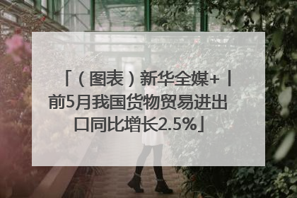 （图表）新华全媒+丨前5月我国货物贸易进出口同比增长2.5%