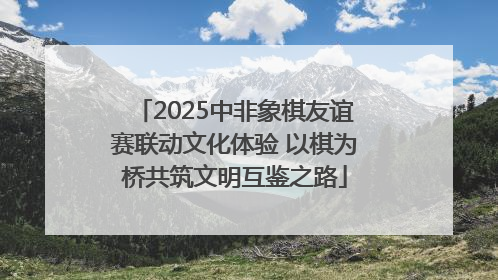 2025中非象棋友谊赛联动文化体验 以棋为桥共筑文明互鉴之路
