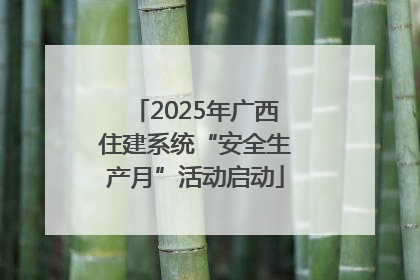 2025年广西住建系统“安全生产月”活动启动