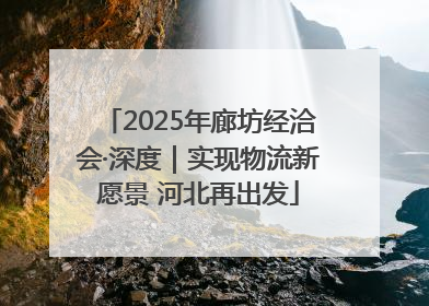 2025年廊坊经洽会·深度｜实现物流新愿景 河北再出发