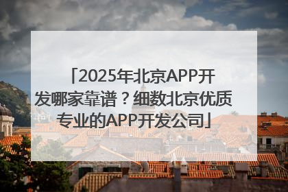 2025年北京APP开发哪家靠谱？细数北京优质专业的APP开发公司