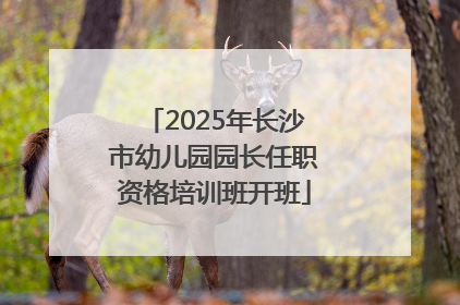 2025年长沙市幼儿园园长任职资格培训班开班