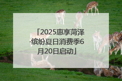 2025惠享菏泽·缤纷夏日消费季6月20日启动