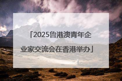 2025鲁港澳青年企业家交流会在香港举办