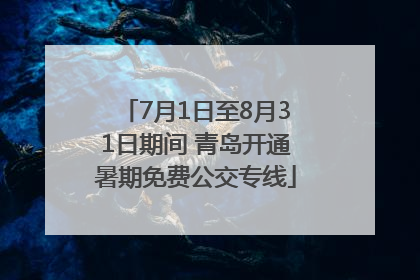 7月1日至8月31日期间 青岛开通暑期免费公交专线