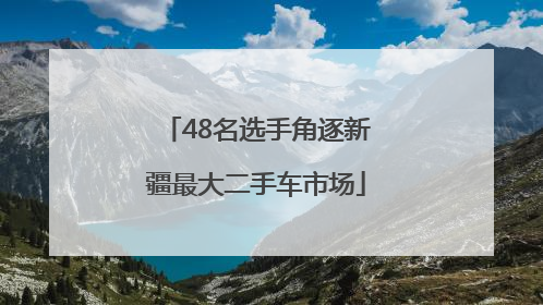 48名选手角逐新疆最大二手车市场